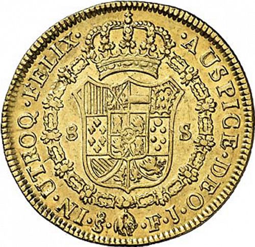 8 Escudos Reverse Image minted in SPAIN in 1813FJ (1808-33  -  FERNANDO VII)  - The Coin Database