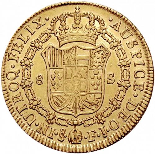 8 Escudos Reverse Image minted in SPAIN in 1814FJ (1808-33  -  FERNANDO VII)  - The Coin Database