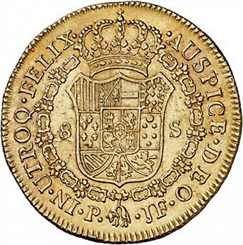 8 Escudos Reverse Image minted in SPAIN in 1814JF (1808-33  -  FERNANDO VII)  - The Coin Database