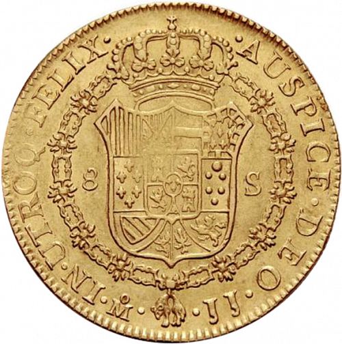 8 Escudos Reverse Image minted in SPAIN in 1814JJ (1808-33  -  FERNANDO VII)  - The Coin Database