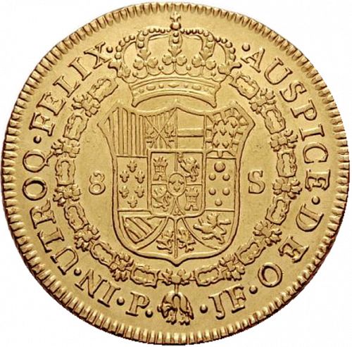 8 Escudos Reverse Image minted in SPAIN in 1815JF (1808-33  -  FERNANDO VII)  - The Coin Database