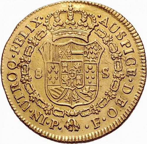 8 Escudos Reverse Image minted in SPAIN in 1816F (1808-33  -  FERNANDO VII)  - The Coin Database