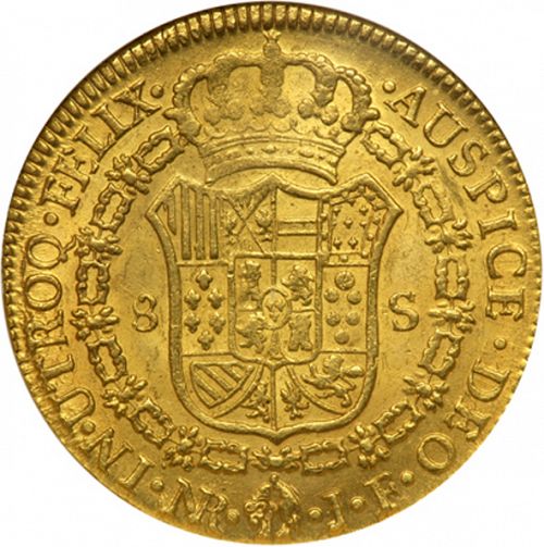 8 Escudos Reverse Image minted in SPAIN in 1816JF (1808-33  -  FERNANDO VII)  - The Coin Database