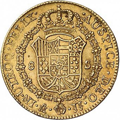 8 Escudos Reverse Image minted in SPAIN in 1816JJ (1808-33  -  FERNANDO VII)  - The Coin Database