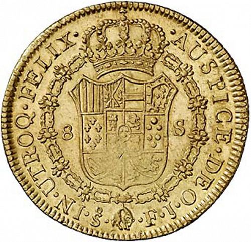 8 Escudos Reverse Image minted in SPAIN in 1817FJ (1808-33  -  FERNANDO VII)  - The Coin Database