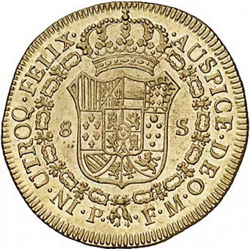 8 Escudos Reverse Image minted in SPAIN in 1817FM (1808-33  -  FERNANDO VII)  - The Coin Database