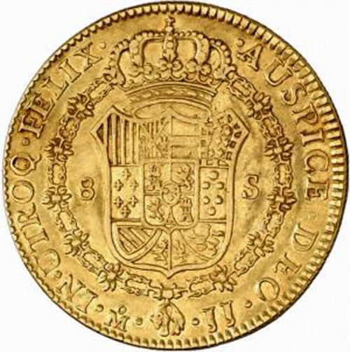 8 Escudos Reverse Image minted in SPAIN in 1817JJ (1808-33  -  FERNANDO VII)  - The Coin Database