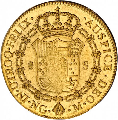 8 Escudos Reverse Image minted in SPAIN in 1817M (1808-33  -  FERNANDO VII)  - The Coin Database