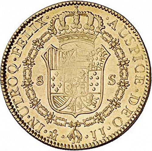 8 Escudos Reverse Image minted in SPAIN in 1818JJ (1808-33  -  FERNANDO VII)  - The Coin Database