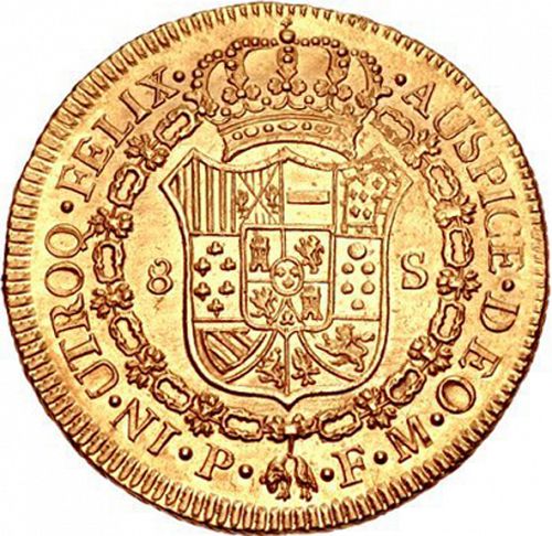 8 Escudos Reverse Image minted in SPAIN in 1819FM (1808-33  -  FERNANDO VII)  - The Coin Database