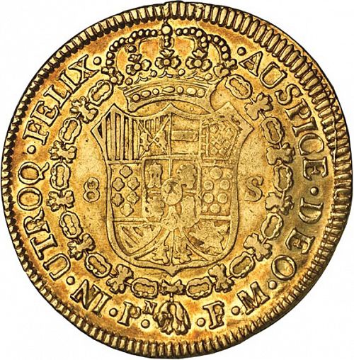 8 Escudos Reverse Image minted in SPAIN in 1820FM (1808-33  -  FERNANDO VII)  - The Coin Database