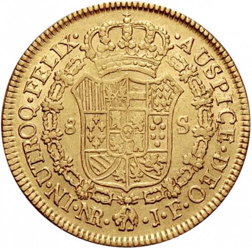 8 Escudos Reverse Image minted in SPAIN in 1820JF (1808-33  -  FERNANDO VII)  - The Coin Database