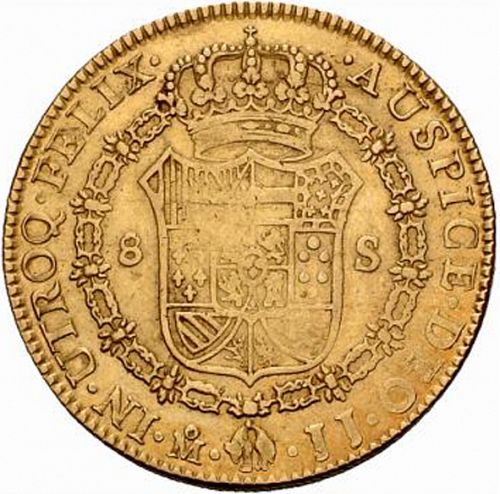8 Escudos Reverse Image minted in SPAIN in 1821JJ (1808-33  -  FERNANDO VII)  - The Coin Database