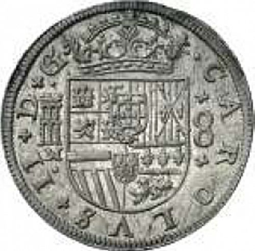 8 Reales Obverse Image minted in SPAIN in 1682M (1665-00  -  CARLOS II)  - The Coin Database