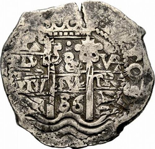 8 Reales Obverse Image minted in SPAIN in 1686VR (1665-00  -  CARLOS II)  - The Coin Database