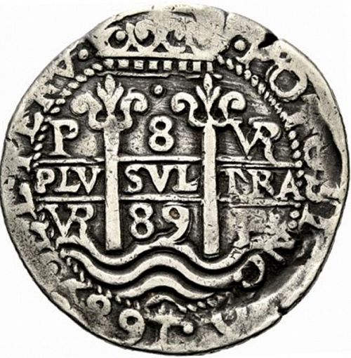 8 Reales Obverse Image minted in SPAIN in 1689VR (1665-00  -  CARLOS II)  - The Coin Database