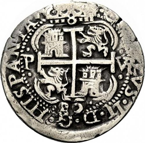 8 Reales Reverse Image minted in SPAIN in 1689VR (1665-00  -  CARLOS II)  - The Coin Database
