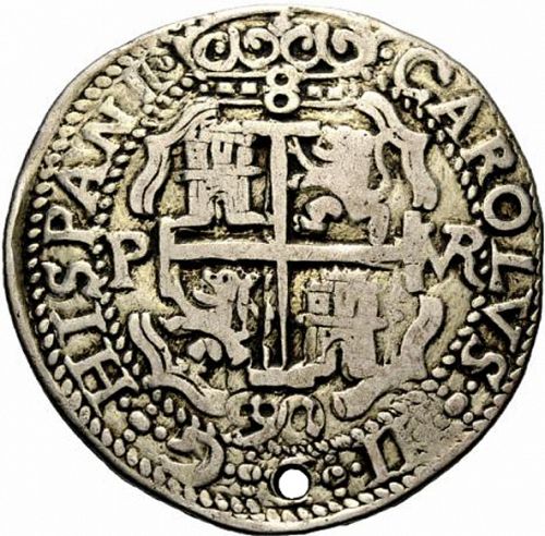 8 Reales Reverse Image minted in SPAIN in 1690VR (1665-00  -  CARLOS II)  - The Coin Database