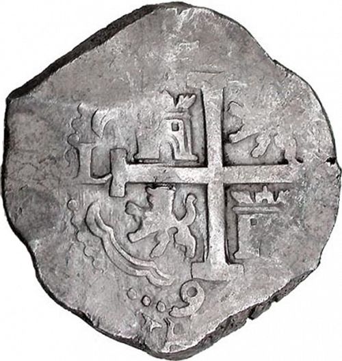 8 Reales Reverse Image minted in SPAIN in 1696H (1665-00  -  CARLOS II)  - The Coin Database