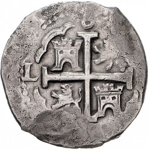 8 Reales Reverse Image minted in SPAIN in 1699H (1665-00  -  CARLOS II)  - The Coin Database
