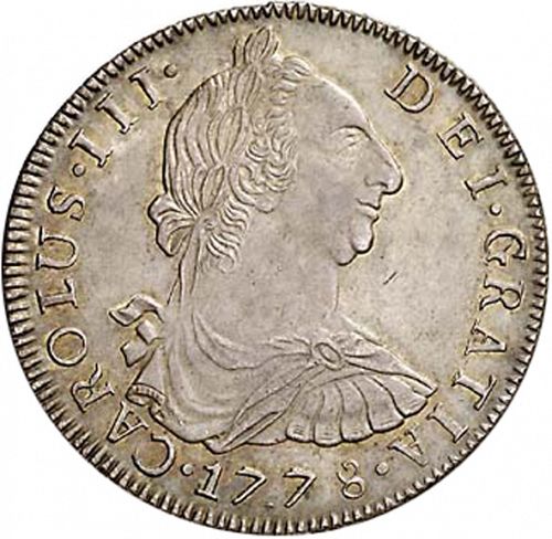 8 Reales Obverse Image minted in SPAIN in 1778PR (1759-88  -  CARLOS III)  - The Coin Database