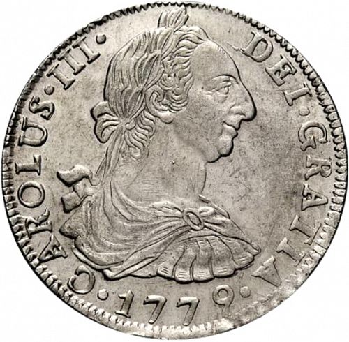 8 Reales Obverse Image minted in SPAIN in 1779PR (1759-88  -  CARLOS III)  - The Coin Database