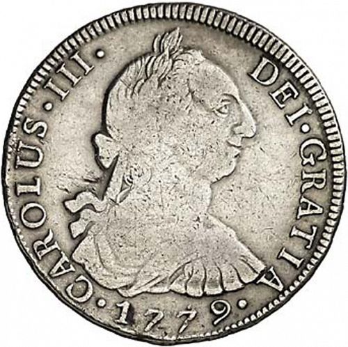 8 Reales Obverse Image minted in SPAIN in 1779P (1759-88  -  CARLOS III)  - The Coin Database
