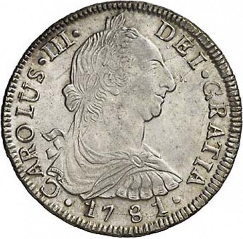 8 Reales Obverse Image minted in SPAIN in 1781PR (1759-88  -  CARLOS III)  - The Coin Database