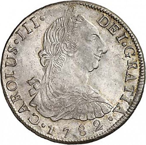 8 Reales Obverse Image minted in SPAIN in 1782PR (1759-88  -  CARLOS III)  - The Coin Database