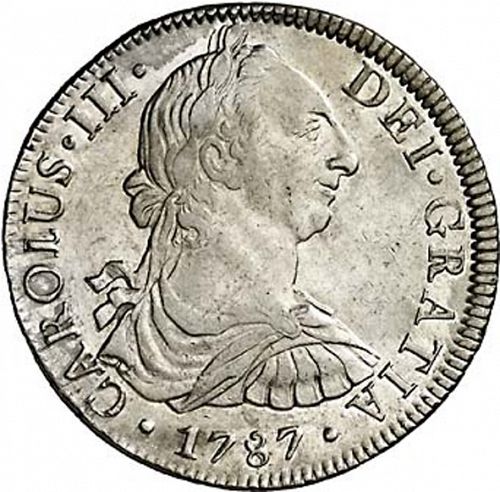 8 Reales Obverse Image minted in SPAIN in 1787FM (1759-88  -  CARLOS III)  - The Coin Database