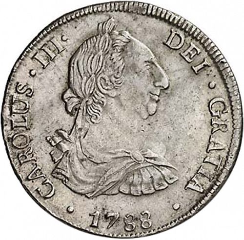 8 Reales Obverse Image minted in SPAIN in 1788PR (1759-88  -  CARLOS III)  - The Coin Database