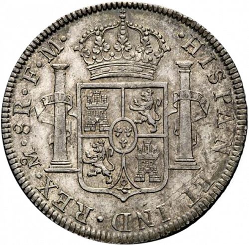 8 Reales Reverse Image minted in SPAIN in 1773FM (1759-88  -  CARLOS III)  - The Coin Database