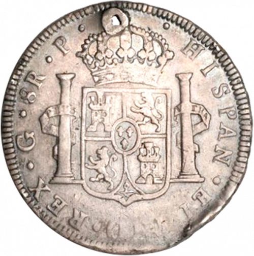8 Reales Reverse Image minted in SPAIN in 1773P (1759-88  -  CARLOS III)  - The Coin Database
