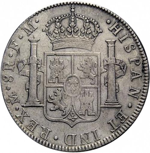 8 Reales Reverse Image minted in SPAIN in 1774FM (1759-88  -  CARLOS III)  - The Coin Database