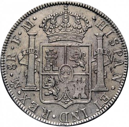 8 Reales Reverse Image minted in SPAIN in 1775FM (1759-88  -  CARLOS III)  - The Coin Database