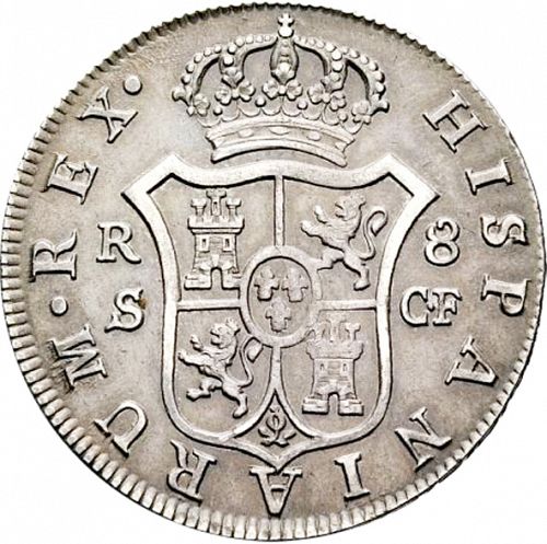 8 Reales Reverse Image minted in SPAIN in 1776CF (1759-88  -  CARLOS III)  - The Coin Database