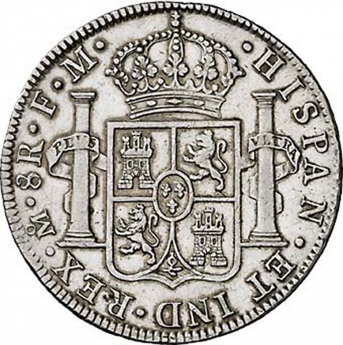 8 Reales Reverse Image minted in SPAIN in 1776FM (1759-88  -  CARLOS III)  - The Coin Database