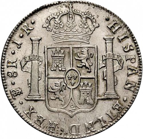8 Reales Reverse Image minted in SPAIN in 1776JR (1759-88  -  CARLOS III)  - The Coin Database