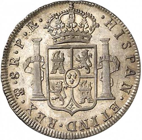 8 Reales Reverse Image minted in SPAIN in 1776PR (1759-88  -  CARLOS III)  - The Coin Database