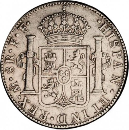 8 Reales Reverse Image minted in SPAIN in 1777FF (1759-88  -  CARLOS III)  - The Coin Database