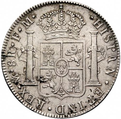 8 Reales Reverse Image minted in SPAIN in 1777FM (1759-88  -  CARLOS III)  - The Coin Database