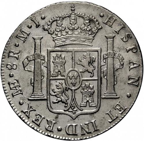 8 Reales Reverse Image minted in SPAIN in 1778MJ (1759-88  -  CARLOS III)  - The Coin Database