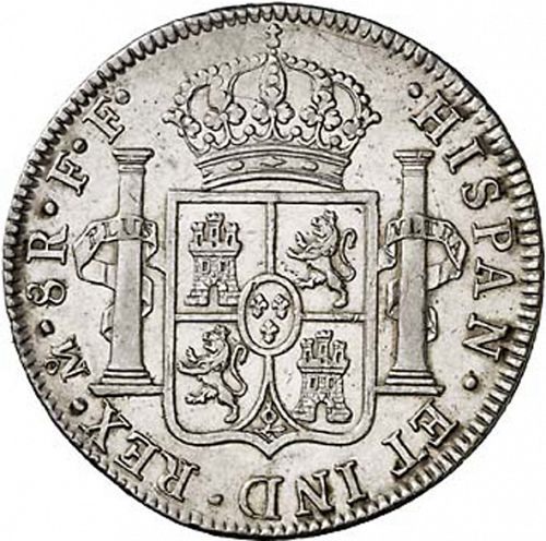 8 Reales Reverse Image minted in SPAIN in 1780FF (1759-88  -  CARLOS III)  - The Coin Database
