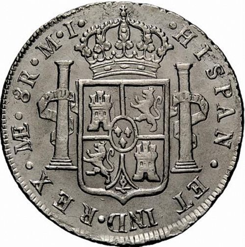 8 Reales Reverse Image minted in SPAIN in 1780MI (1759-88  -  CARLOS III)  - The Coin Database