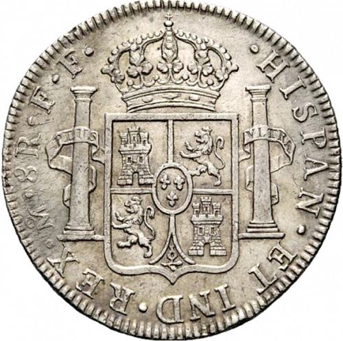 8 Reales Reverse Image minted in SPAIN in 1781FF (1759-88  -  CARLOS III)  - The Coin Database