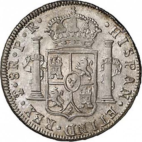 8 Reales Reverse Image minted in SPAIN in 1781PR (1759-88  -  CARLOS III)  - The Coin Database