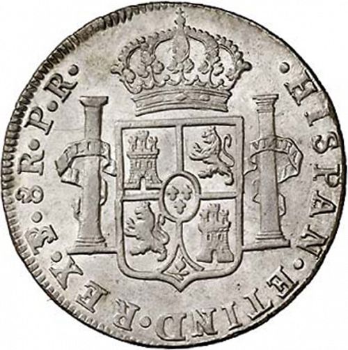 8 Reales Reverse Image minted in SPAIN in 1782PR (1759-88  -  CARLOS III)  - The Coin Database