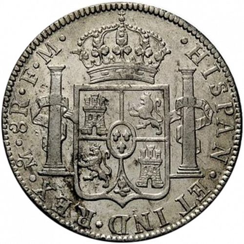 8 Reales Reverse Image minted in SPAIN in 1785FM (1759-88  -  CARLOS III)  - The Coin Database