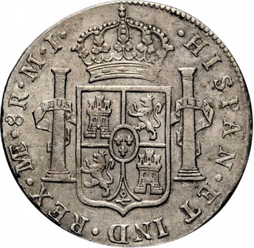 8 Reales Reverse Image minted in SPAIN in 1785MI (1759-88  -  CARLOS III)  - The Coin Database