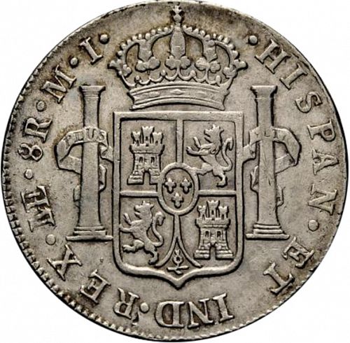 8 Reales Reverse Image minted in SPAIN in 1786MI (1759-88  -  CARLOS III)  - The Coin Database